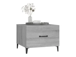 Mesa De Centro|vidaxl Mesa de centro c/ pernas de metal 50x50x40 cm sonoma Cinzento