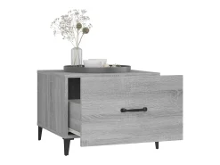 Mesa De Apoio| Mesa de centro c/ pernas de metal 50x50x40 cm sonoma PT203561 Cinzento