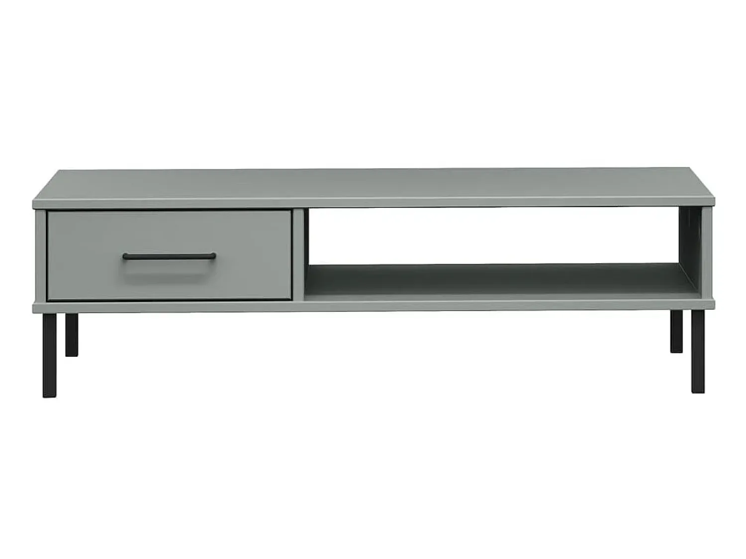 Mesa De Centro* Mesa de centro c/ pernas de metal pinho maciço OSLO PT833799 Cinzento