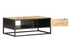 Mesa De Centro| Mesa de centro c/ porta esculpida 90x55x36 cm mangueira áspera PT714218 Castanho