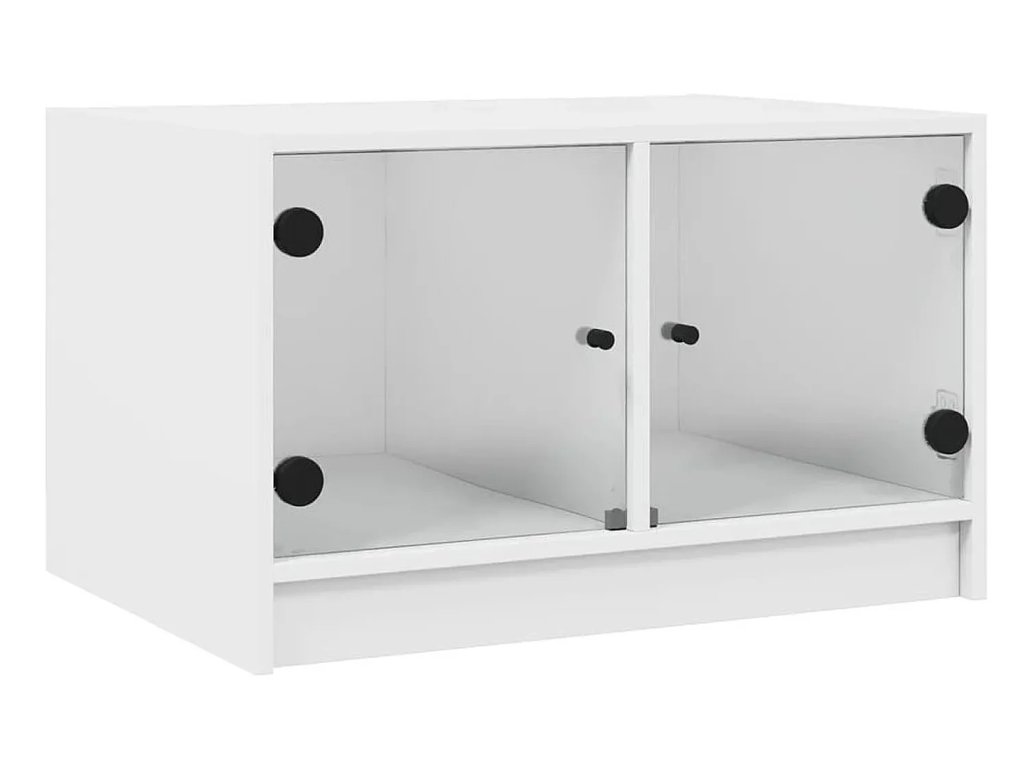 Mesa de centro c/ portas de vidro 68x50x42 cm PT170054^ Mesa De Centro