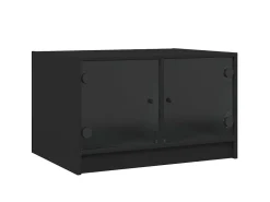 Mesa de centro c/ portas de vidro 68x50x42 cm PT459044^ Mesa De Centro