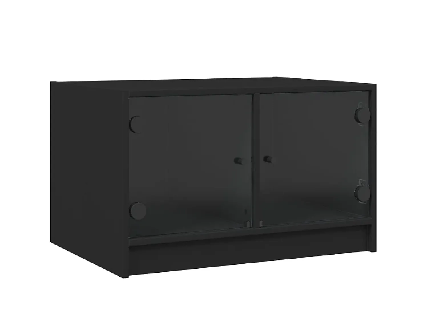 Mesa de centro c/ portas de vidro 68x50x42 cm PT459044^ Mesa De Centro