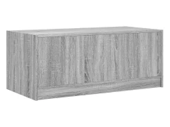 Mesa De Centro*vidaxl Mesa de centro c/ portas de vidro 102x50x42 cm cinza sonoma Cinzento
