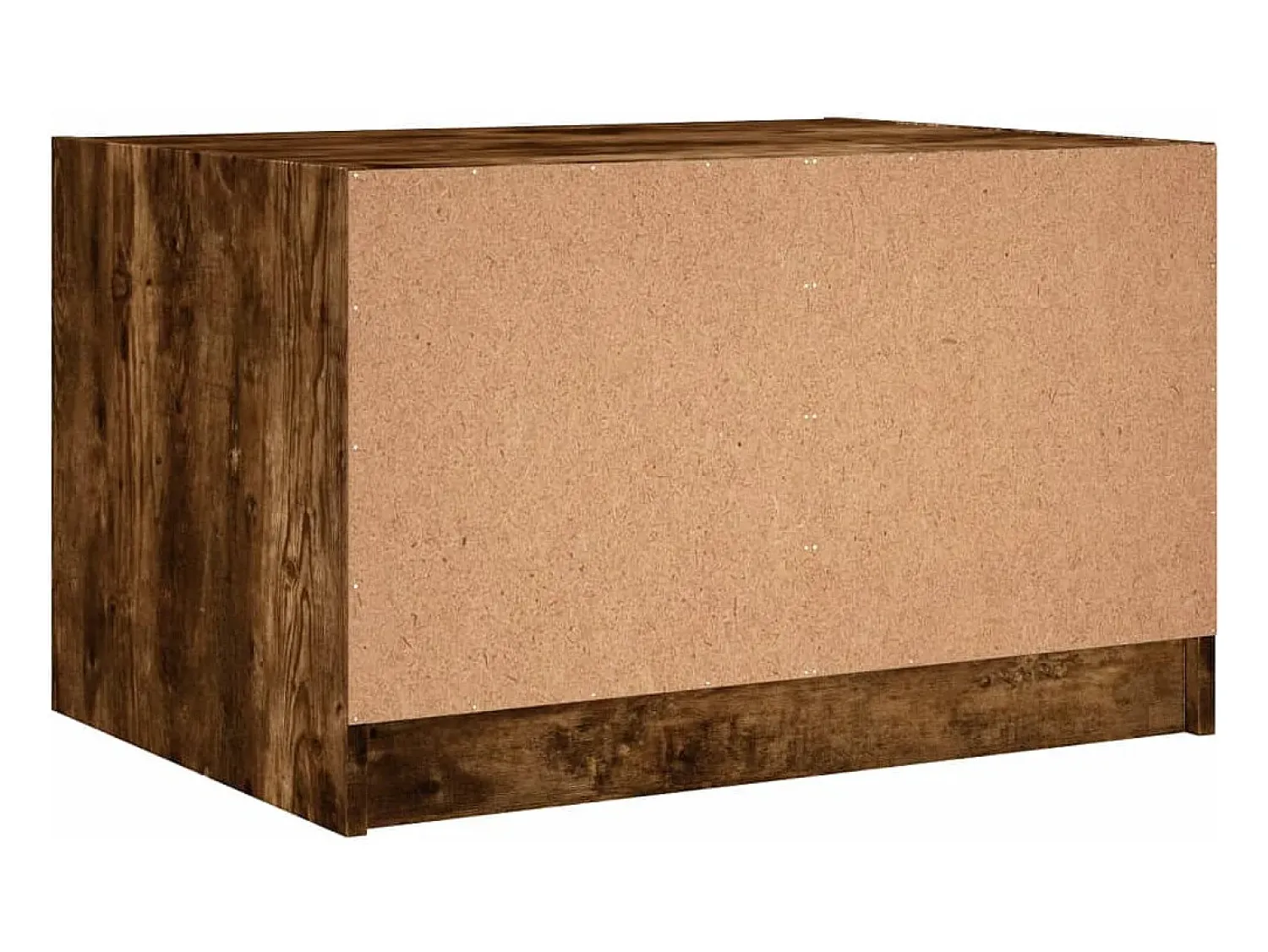 vidaxl Mesa de centro c/ portas de vidro 68x50x42 cm carvalho fumado^ Mesa De Centro