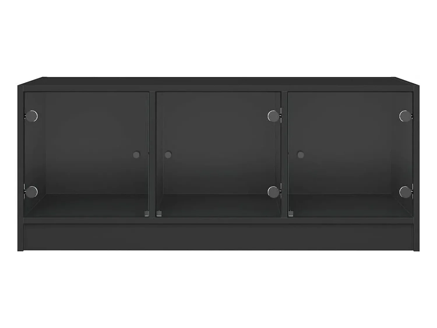 Mesa De Centro|vidaxl Mesa de centro c/ portas de vidro 102x50x42 cm Preto