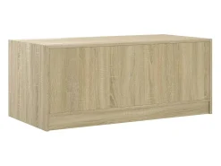 Mesa De Centro*vidaxl Mesa de centro c/ portas de vidro 102x50x42 cm carvalho sonoma Natural claro