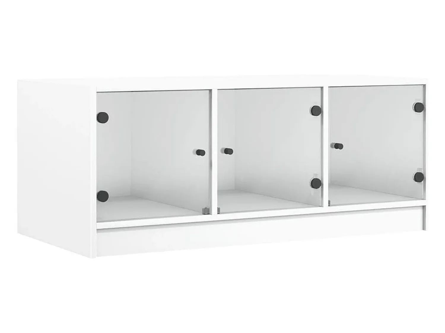vidaxl Mesa de centro c/ portas de vidro 102x50x42 cm^ Mesa De Centro