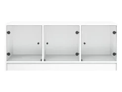 vidaxl Mesa de centro c/ portas de vidro 102x50x42 cm^ Mesa De Centro
