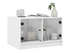 vidaxl Mesa de centro c/ portas de vidro 68x50x42 cm^ Mesa De Centro