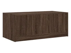 Mesa De Centro*vidaxl Mesa de centro c/ portas de vidro 102x50x42cm carvalho castanho Natural claro