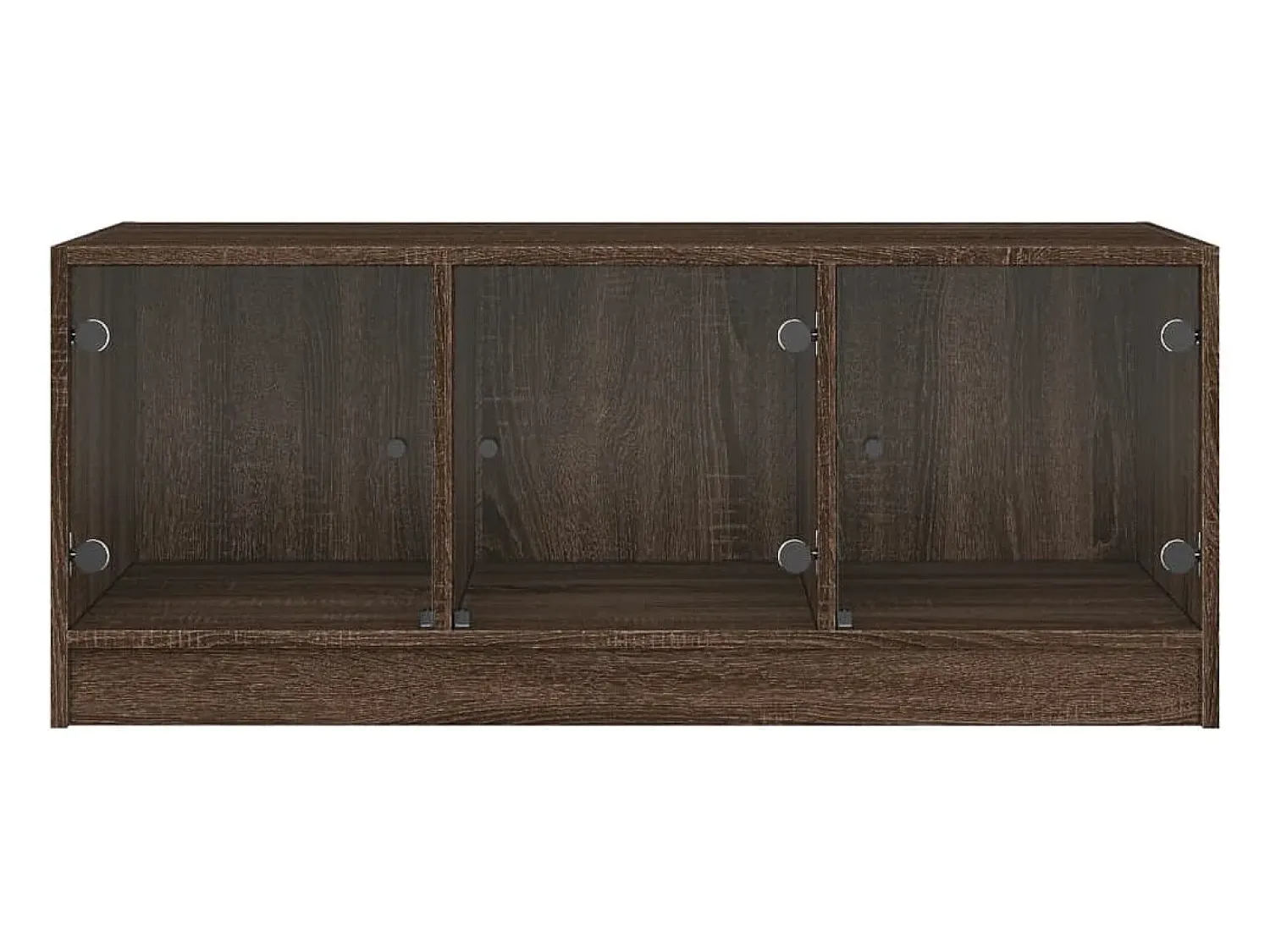 Mesa De Centro*vidaxl Mesa de centro c/ portas de vidro 102x50x42cm carvalho castanho Natural claro