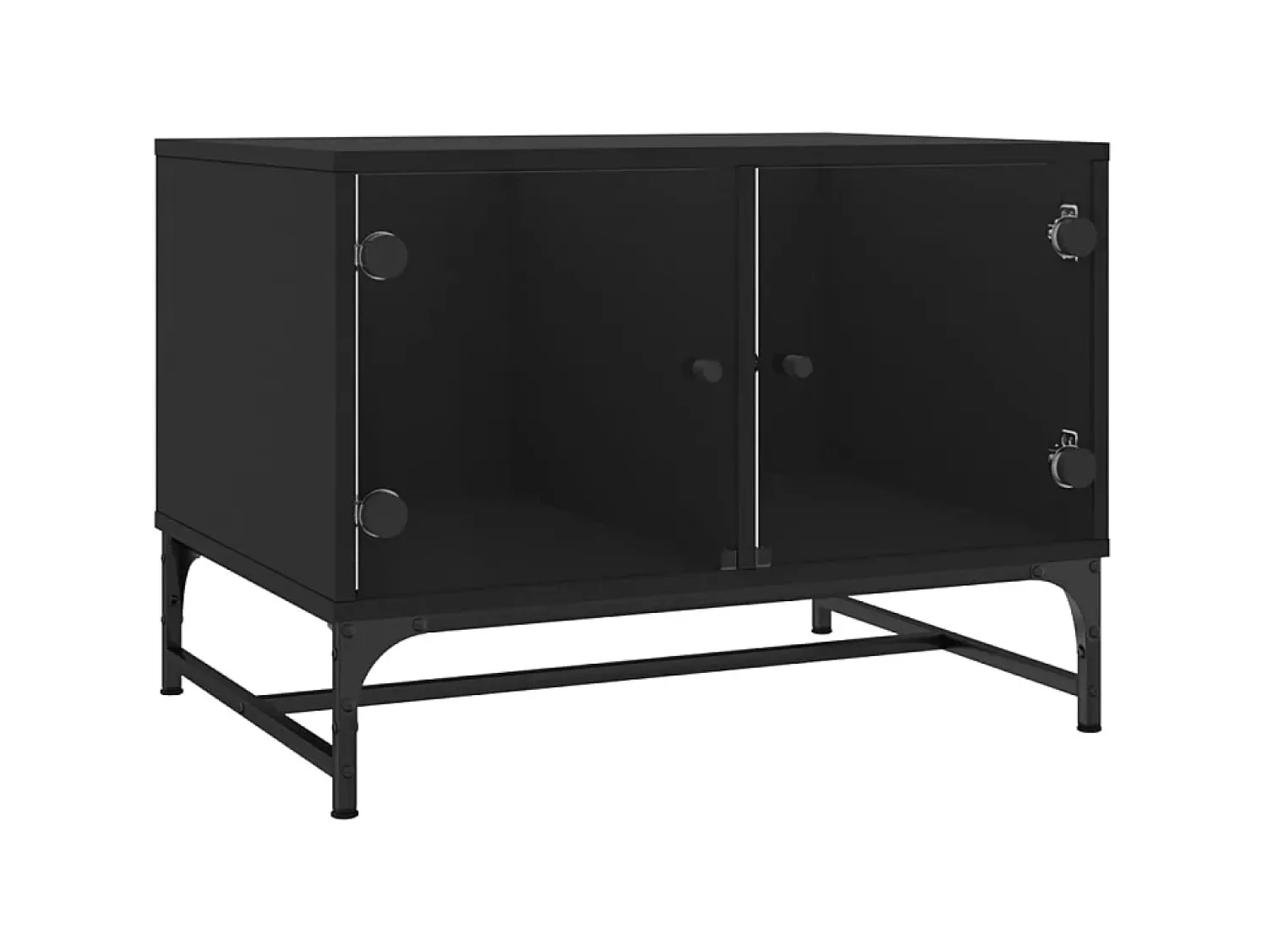 Mesa de centro c/ portas de vidro 68,5x50x50 cm PT413612^ Mesa De Centro