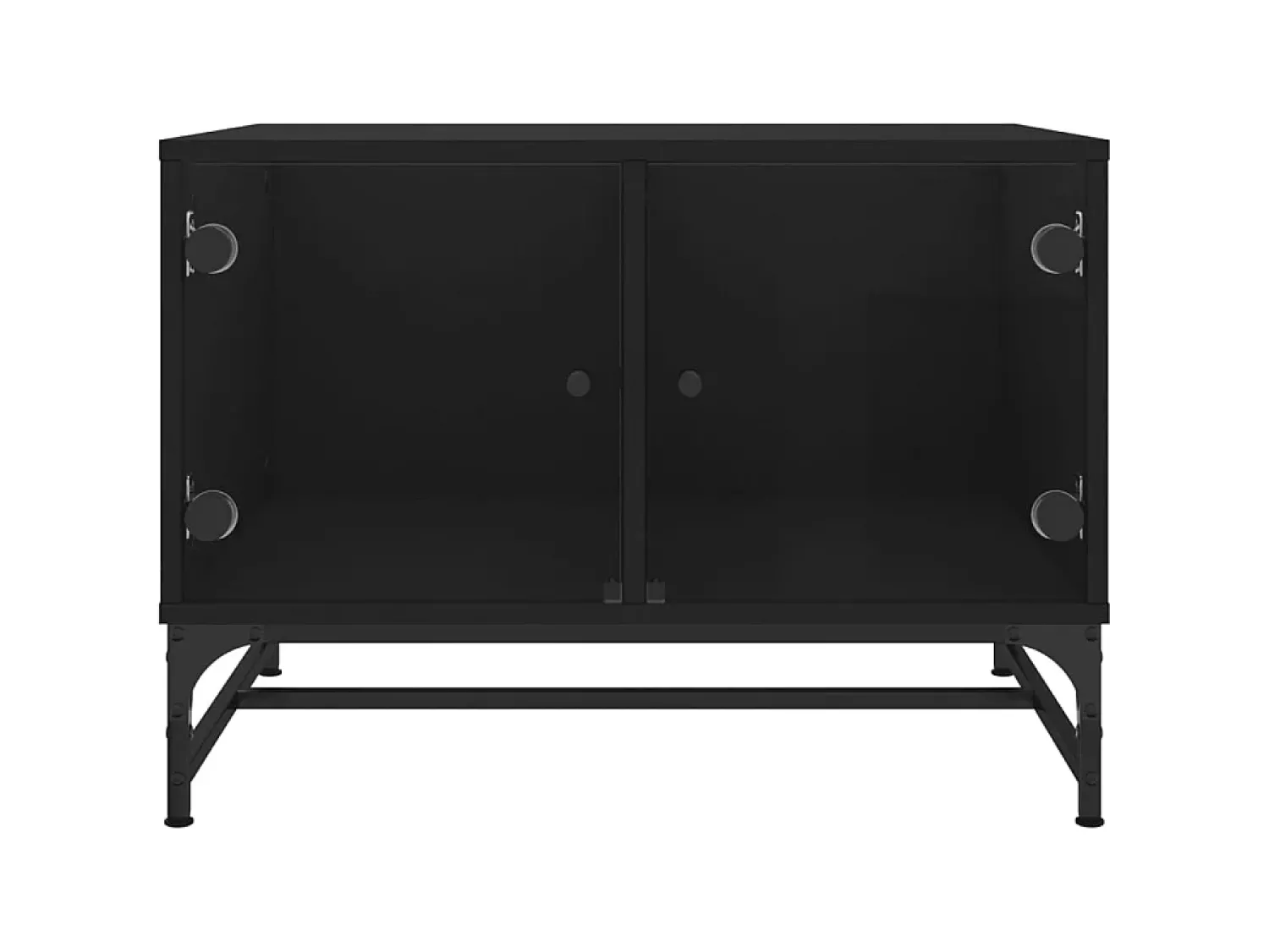 Mesa de centro c/ portas de vidro 68,5x50x50 cm PT413612^ Mesa De Centro