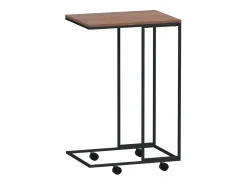 Mesa De Centro* Mesa de centro c/ rodas 40x30x63,5cm derivados de madeira preta PT120204 Preto