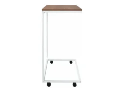 Outlet Mesa de centro c/ rodas 55x35x70 cm derivados de madeira branca PT326081 Branco