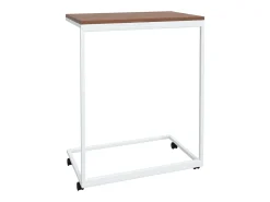 Outlet Mesa de centro c/ rodas 55x35x70 cm derivados de madeira branca PT326081 Branco