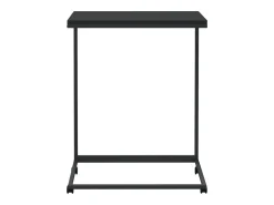 Mesa De Centro* Mesa de centro c/ rodas 55x35x70 cm derivados de madeira preta PT578036 Preto