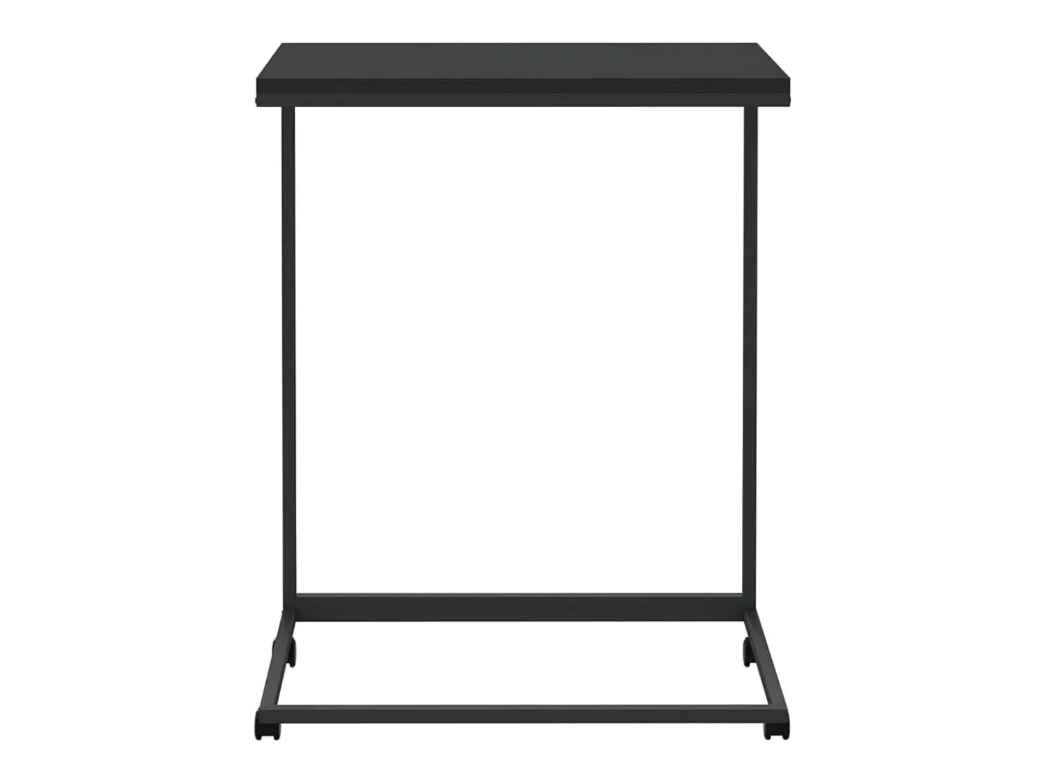 Mesa De Centro* Mesa de centro c/ rodas 55x35x70 cm derivados de madeira preta PT578036 Preto