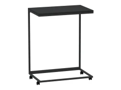 Mesa De Centro* Mesa de centro c/ rodas 55x35x70 cm derivados de madeira preta PT578036 Preto