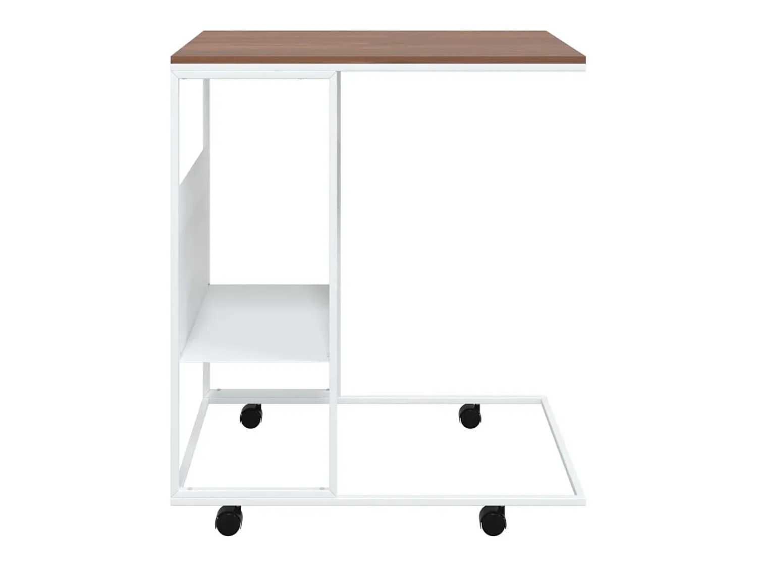 Mesa de centro c/ rodas 55x36x63,5cm derivados de madeira PT548454^ Mesa De Centro