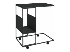 Mesa De Centro* Mesa de centro c/ rodas 55x36x63,5 cm derivados de madeira PT653537 Preto