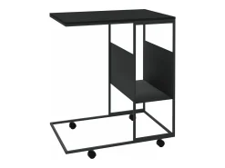 Mesa De Centro* Mesa de centro c/ rodas 55x36x63,5 cm derivados de madeira PT653537 Preto