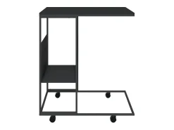 Mesa De Centro* Mesa de centro c/ rodas 55x36x63,5 cm derivados de madeira PT653537 Preto