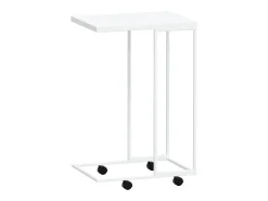 Mesa De Centro* Mesa de centro c/ rodas 40x30x63,5cm derivados de madeira branca PT566106 Branco