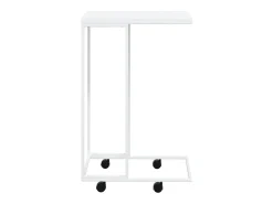 Mesa De Centro* Mesa de centro c/ rodas 40x30x63,5cm derivados de madeira branca PT566106 Branco