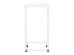 Mesa De Centro* Mesa de centro c/ rodas 40x30x63,5cm derivados de madeira branca PT566106 Branco