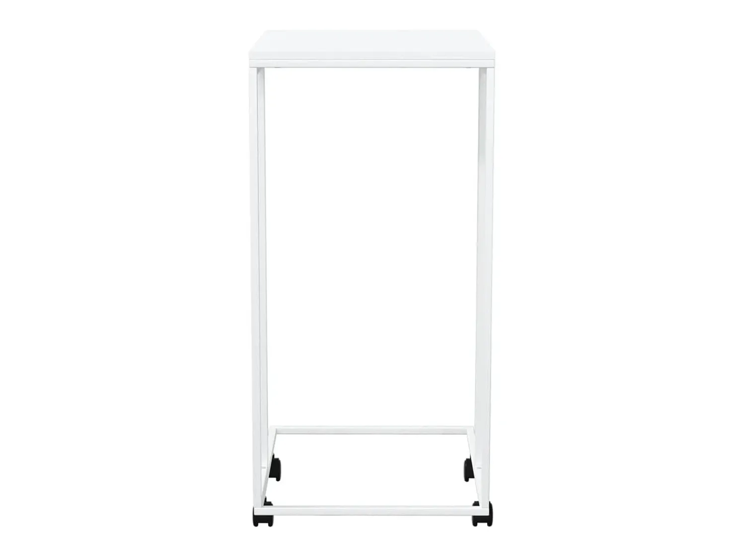 Mesa De Centro* Mesa de centro c/ rodas 40x30x63,5cm derivados de madeira branca PT566106 Branco