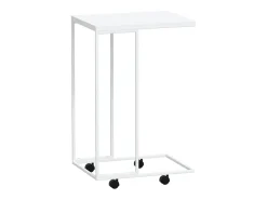 Mesa De Centro* Mesa de centro c/ rodas 40x30x63,5cm derivados de madeira branca PT566106 Branco
