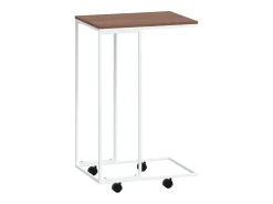 Mesa De Centro* Mesa de centro c/ rodas 40x30x63,5cm derivados de madeira branca PT249035 Branco