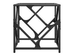 Mesa de centro c/ topo em vidro 40x40x41 cm aço PT667238^ Mesa De Centro