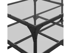 Mesa De Centro*vidaxl Mesa de centro c/ topo em vidro 98,5x50x45 cm aço Transparente