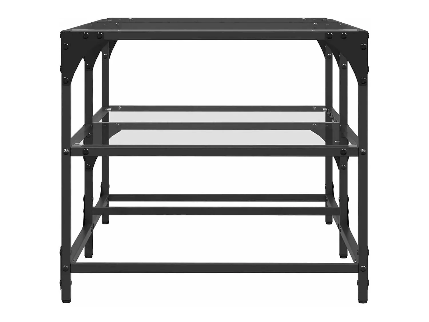 Mesa De Centro*vidaxl Mesa de centro c/ topo em vidro 98,5x50x45 cm aço Transparente