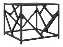 vidaxl Mesa de centro c/ topo em vidro 50x50x41 cm aço^ Mesa De Centro