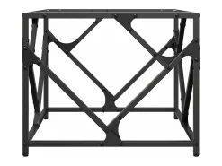 vidaxl Mesa de centro c/ topo em vidro 50x50x41 cm aço^ Mesa De Centro