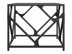 vidaxl Mesa de centro c/ topo em vidro 50x50x41 cm aço^ Mesa De Centro