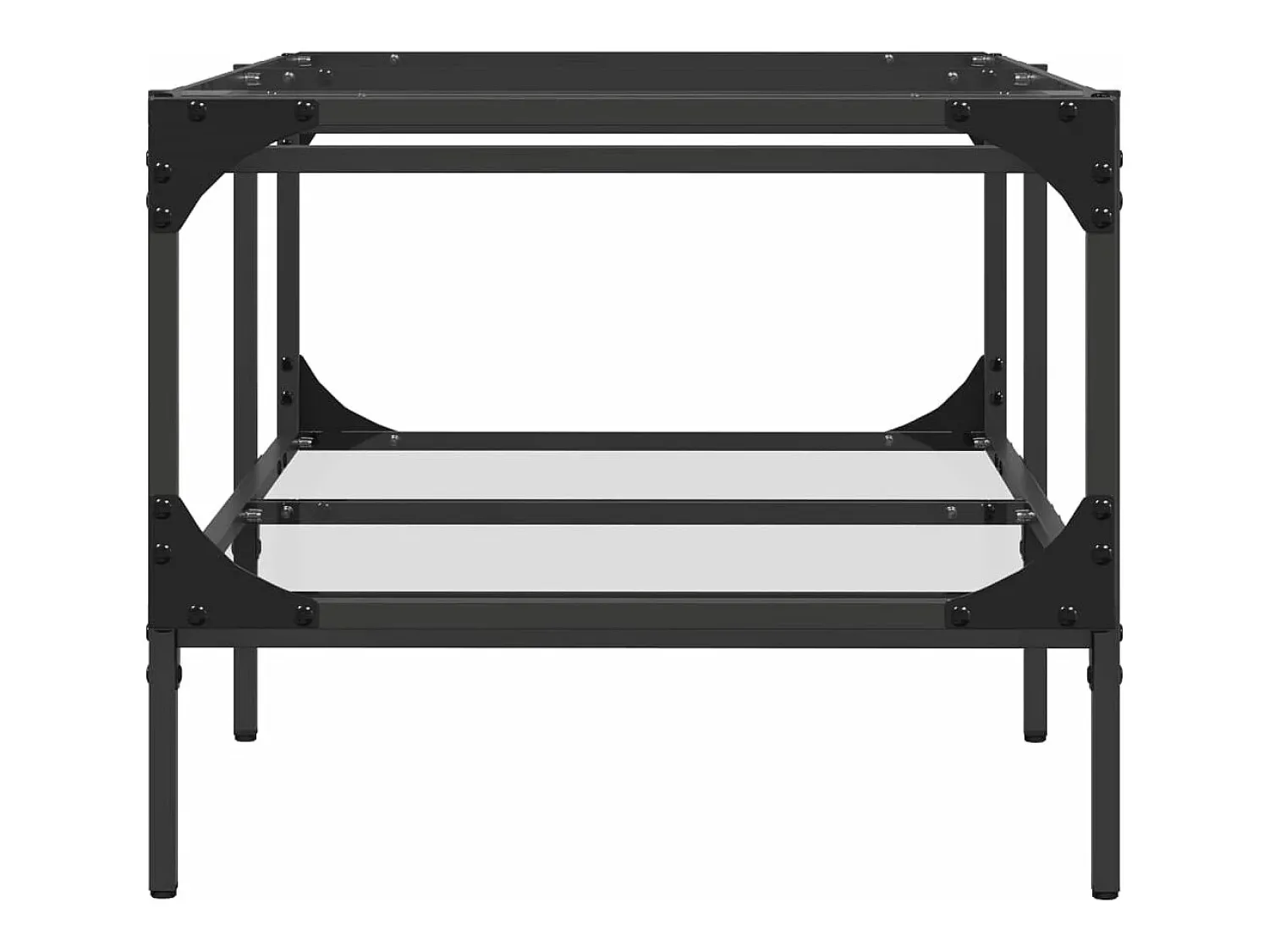 vidaxl Mesa de centro c/ topo em vidro 98,5x50x45 cm aço^ Mesa De Centro