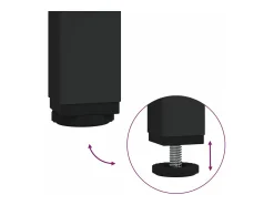 vidaxl Mesa de centro c/ topo em vidro 30x30x40 cm aço^ Mesa De Centro