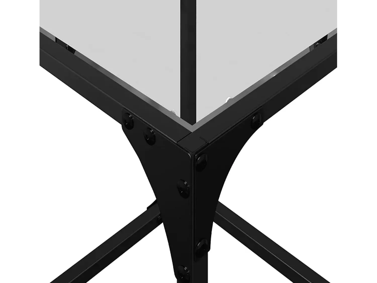 vidaxl Mesa de centro c/ topo em vidro 30x30x40 cm aço^ Mesa De Centro