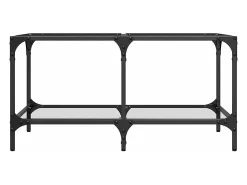 Mesa De Centro*vidaxl Mesa de centro c/ topo em vidro 78,5x40x40 cm aço Transparente