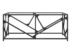 Mesa De Centro| Mesa de centro c/ topo em vidro 98,5x50x41 cm aço PT603447 Transparente