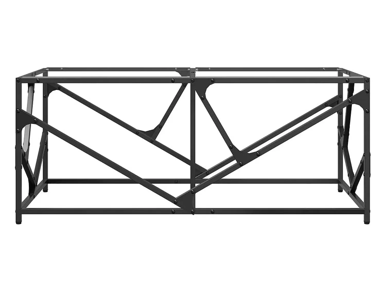 Mesa De Centro| Mesa de centro c/ topo em vidro 98,5x50x41 cm aço PT603447 Transparente