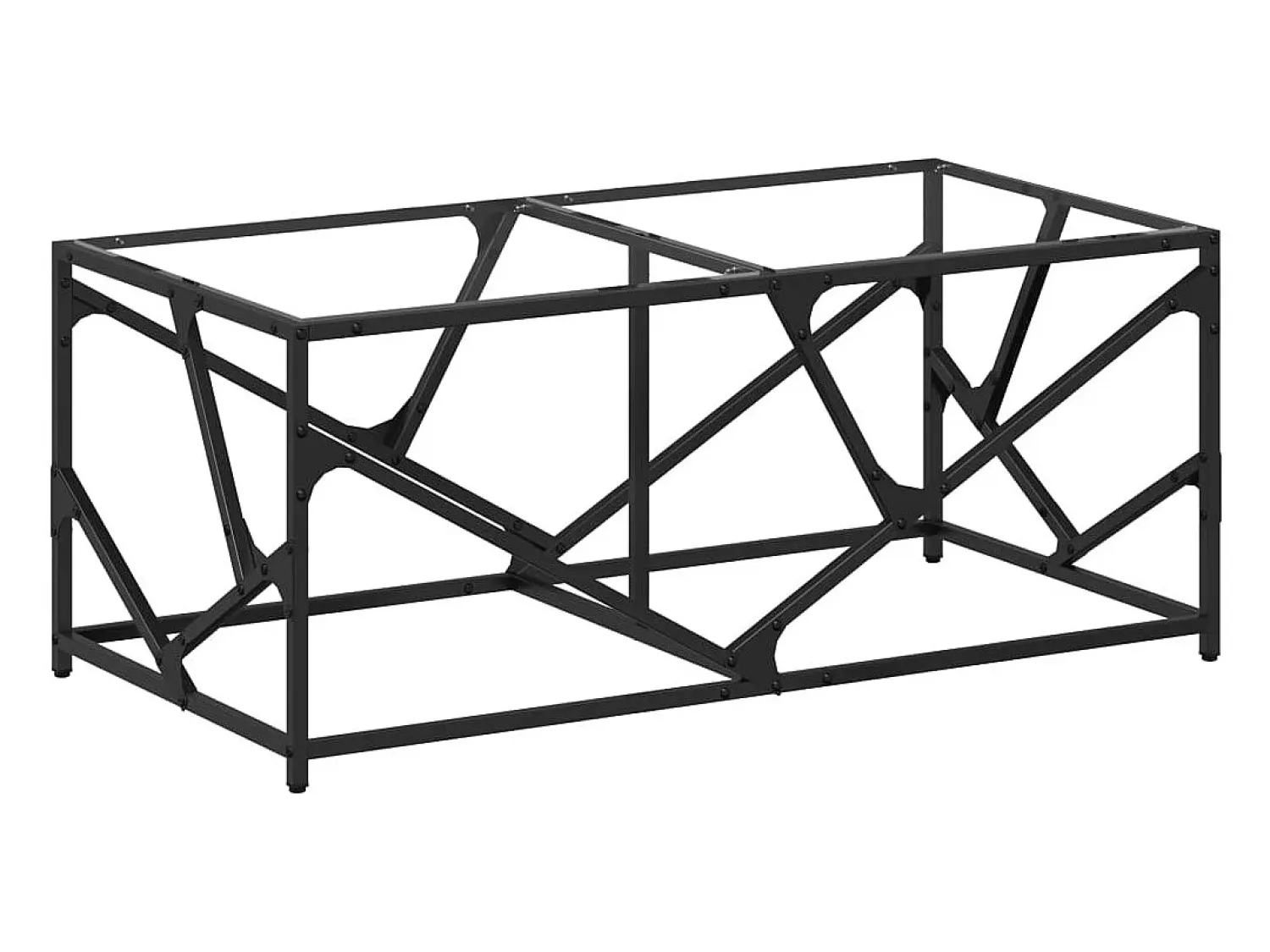 Mesa De Centro| Mesa de centro c/ topo em vidro 98,5x50x41 cm aço PT603447 Transparente