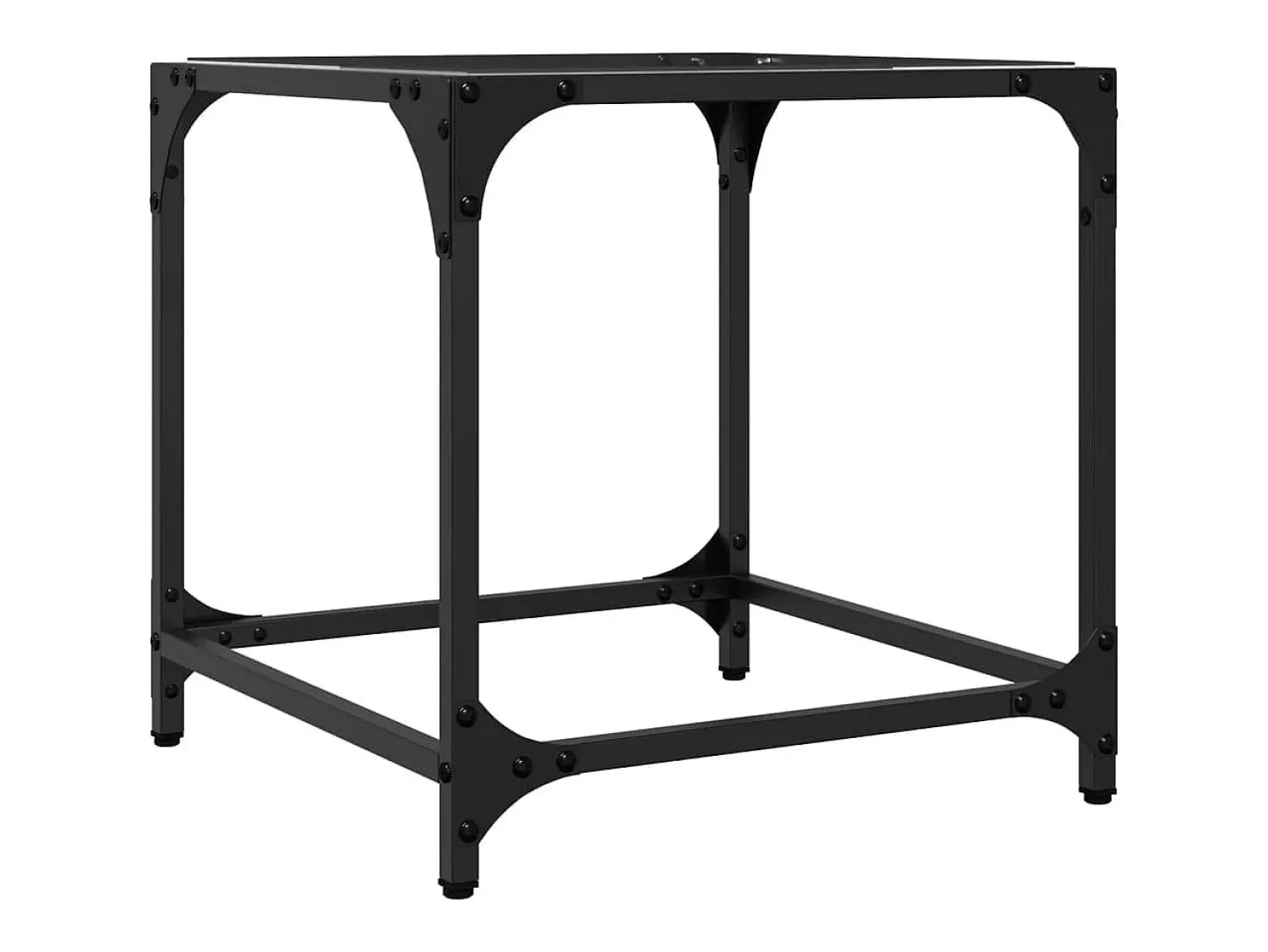 vidaxl Mesa de centro c/ topo em vidro 40x40x40 cm aço Transparente