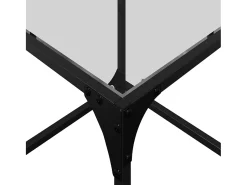 vidaxl Mesa de centro c/ topo em vidro 40x40x40 cm aço Transparente