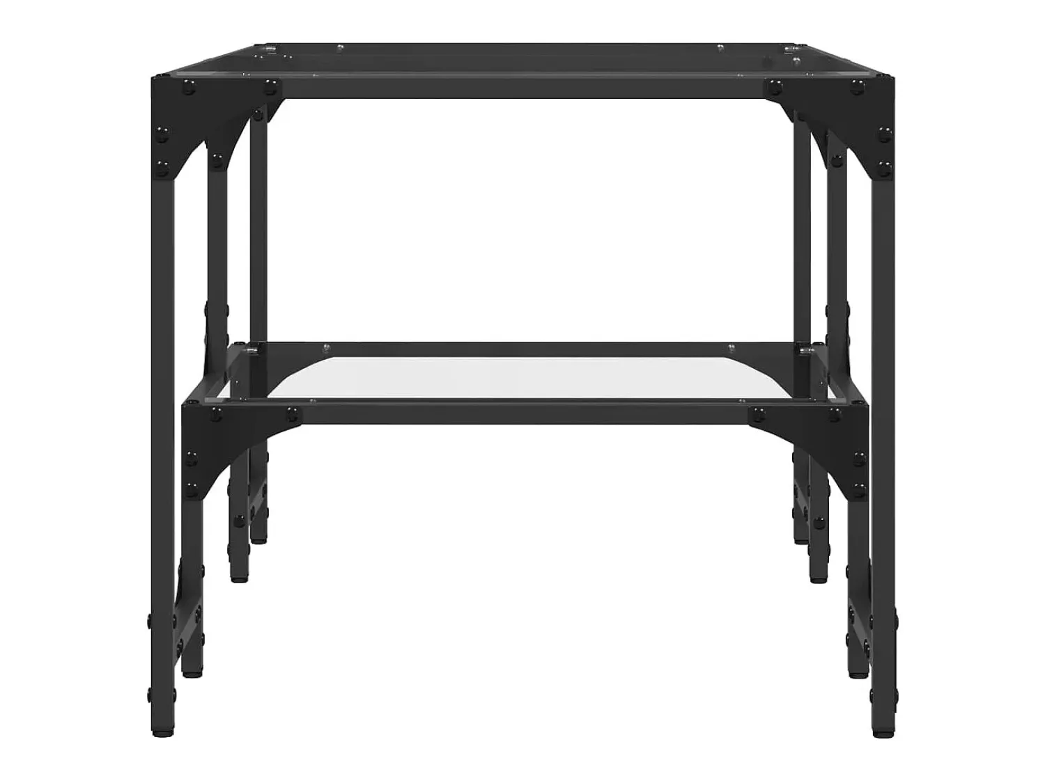 Mesa De Centro| Mesa de centro c/ topo em vidro 98,5x50x45 cm aço PT521758 Transparente